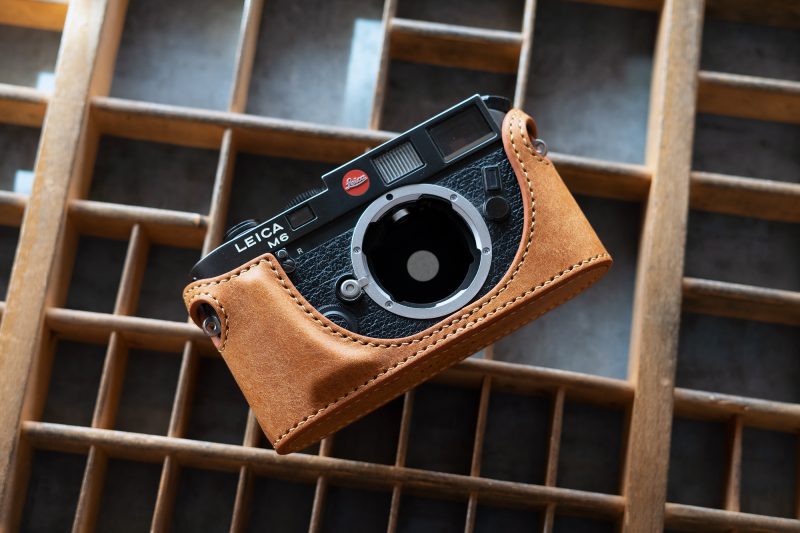 Leica M Leather Half Case for M2 M3 M4 M6 M7 MP M-A - Pueblo "Cognac"